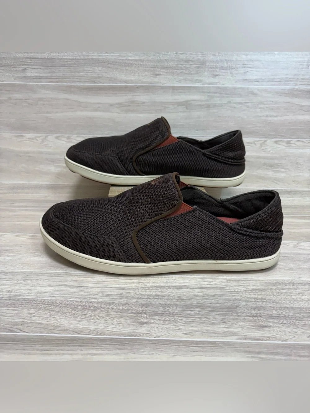 Olukai Men's Nohea Mesh Slip On Boat Shoes Size 10.5